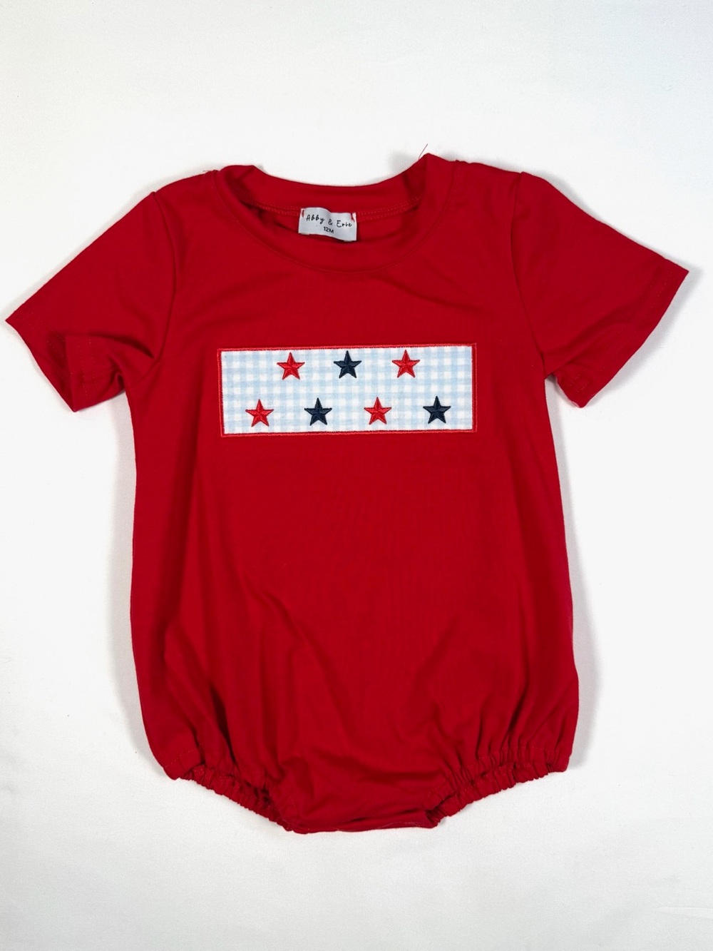 ABBY & EVIE‎ Patriotic Bubble Romper 12M USA Americana Fourth Of July Coastal